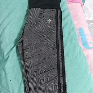 Grey ADIDAS girls leggings